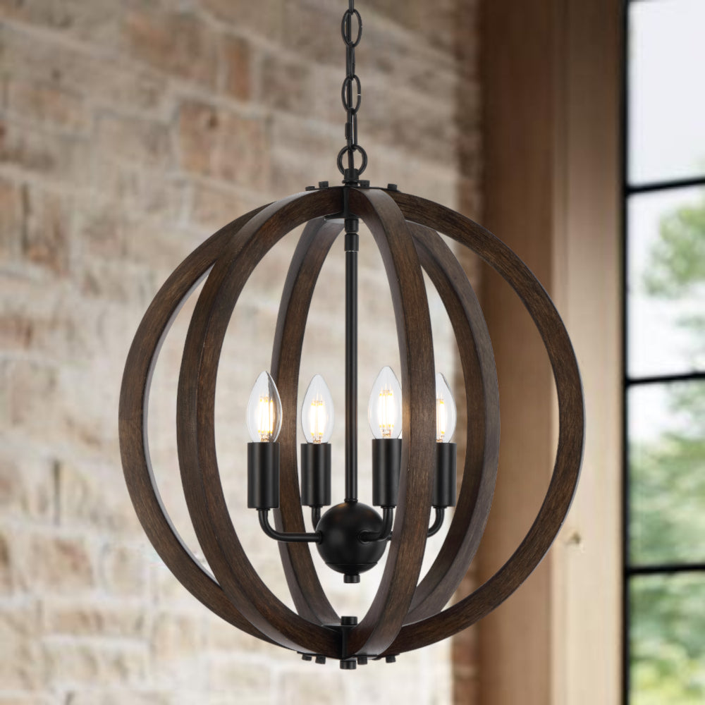 Vestal 4 Light Pendant Black - VESTAL PE4-BK