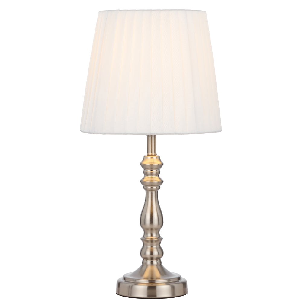 Vida Table Lamp Chrome / Ivory - VIDA TL-NKIV