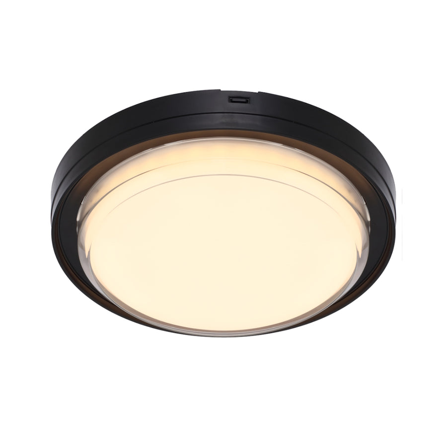 Viggo LED Round Bunker Light 16W TRI Colour Black - VIGGO RD22-BK