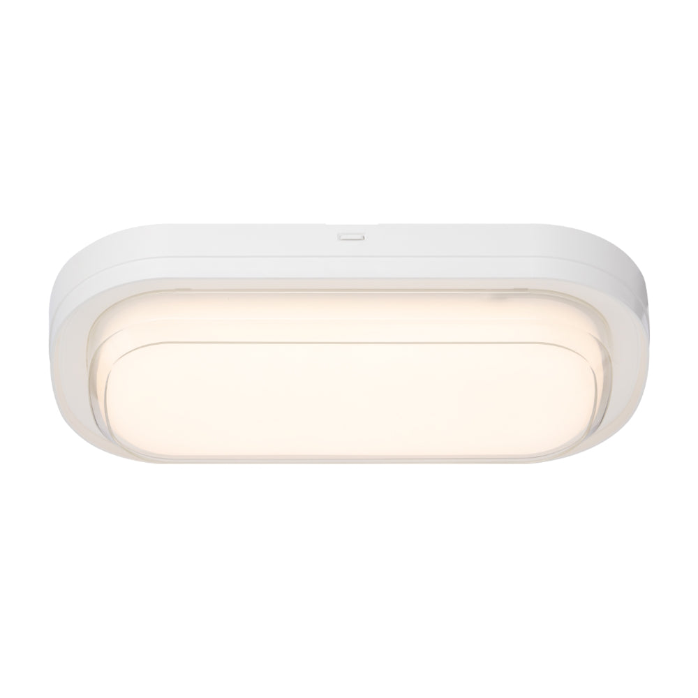 Viggo LED Rectangle Bunker Light 16W TRI Colour White - VIGGO RE27-WH