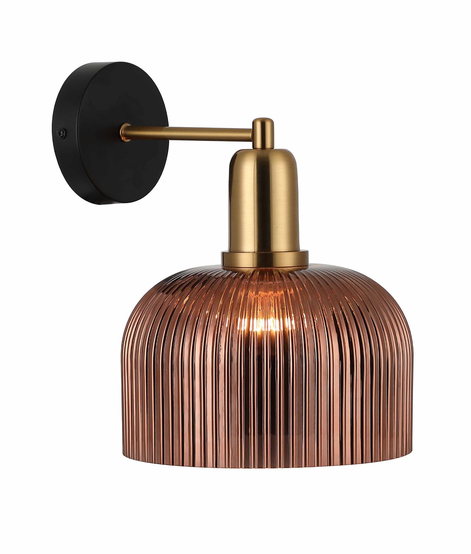 Vintaj Dome Glass Wall Light Copper Painted - VINTAJ4W