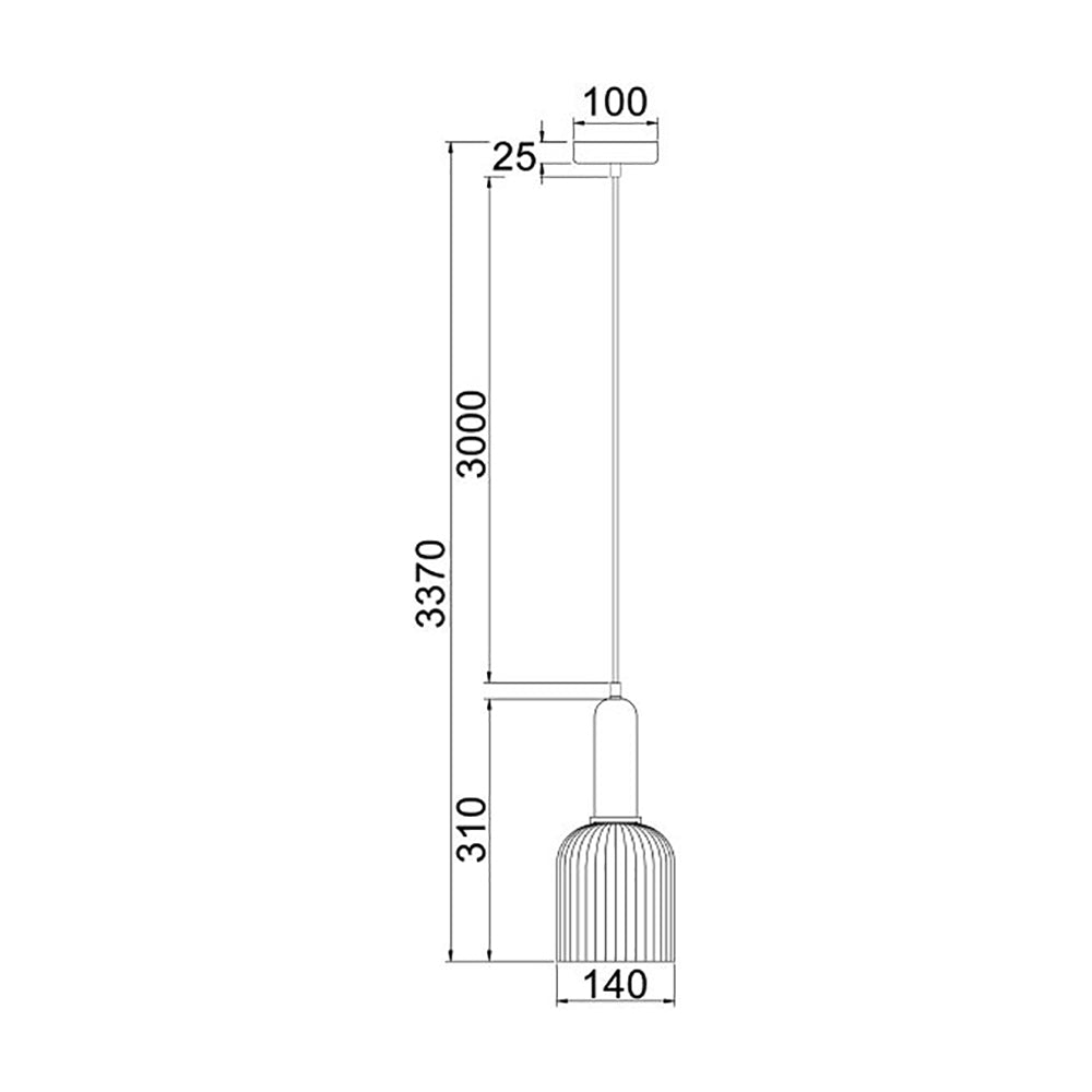 Buy Pendant Lights Australia Interior Ellipse Ribbed Glass 1 Light Pendant Clear - VINTAJ12