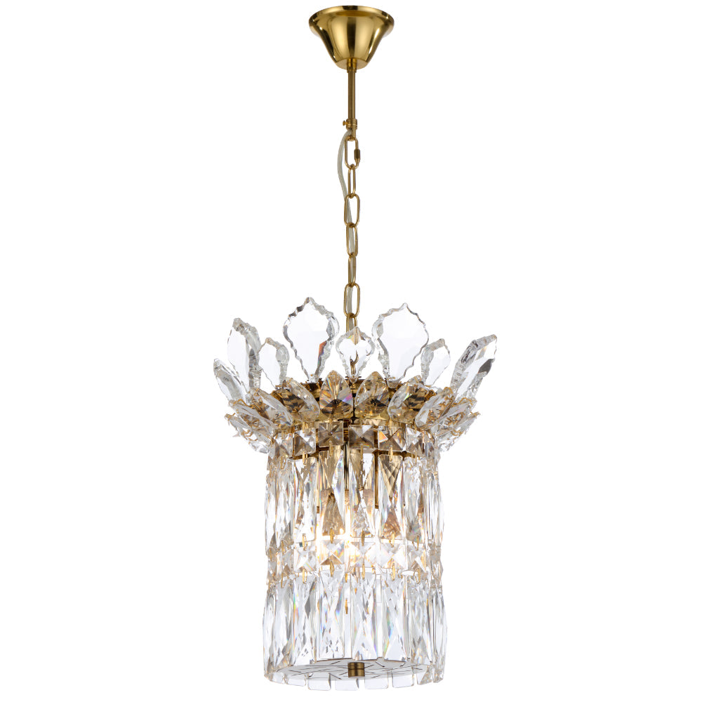 Virell 3 Light Pendant Gold & Clear - VIRELL PE3-GD