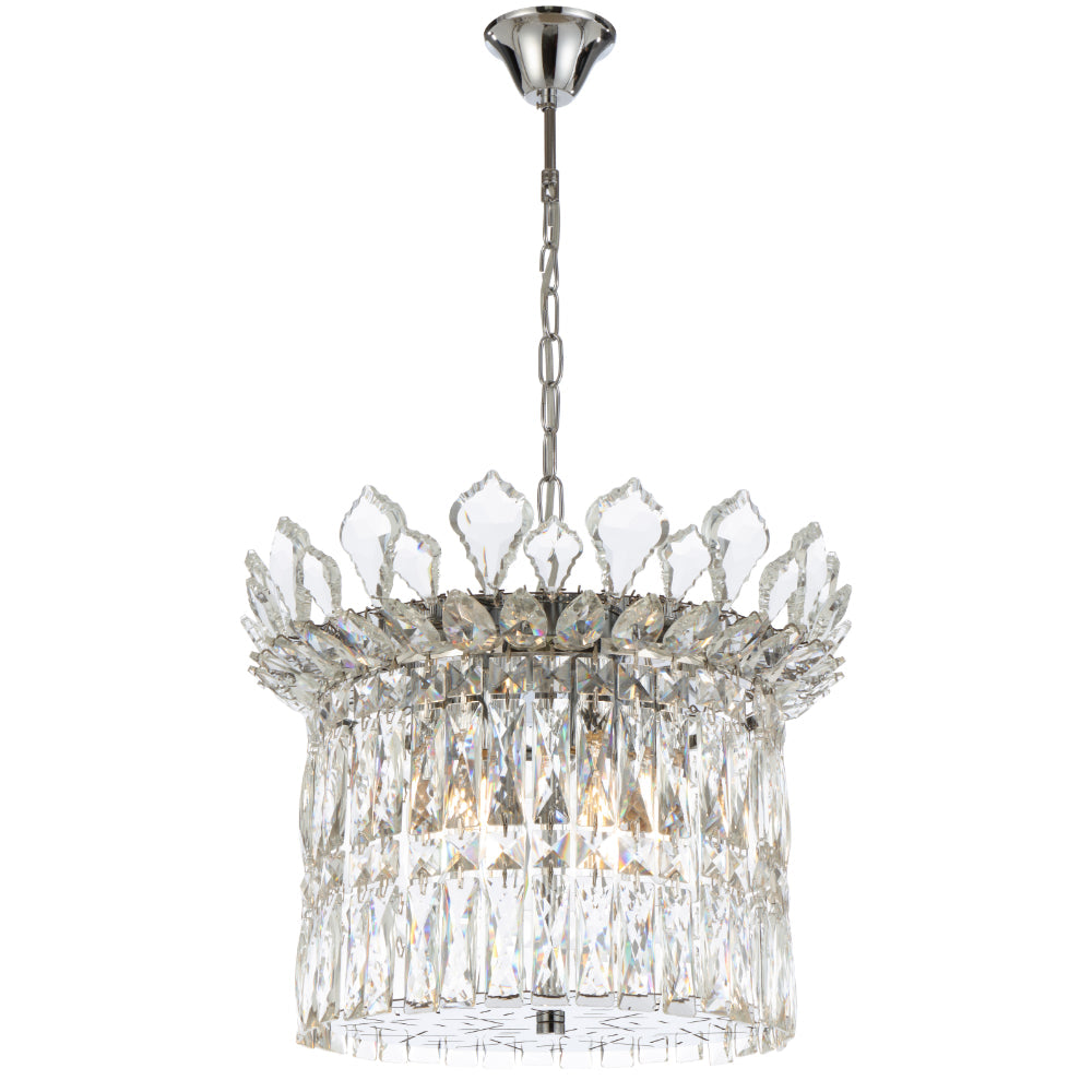 Virell 6 Light Pendant Chrome & Clear - VIRELL PE6-CH