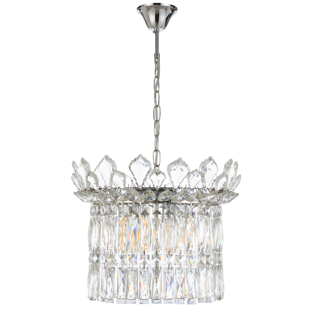 Virell 6 Light Pendant Chrome & Clear - VIRELL PE6-CH