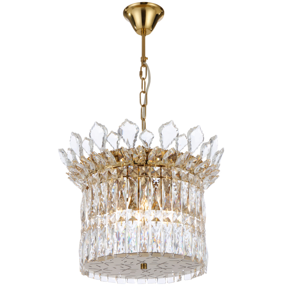 Virell 6 Light Pendant Gold & Clear - VIRELL PE6-GD