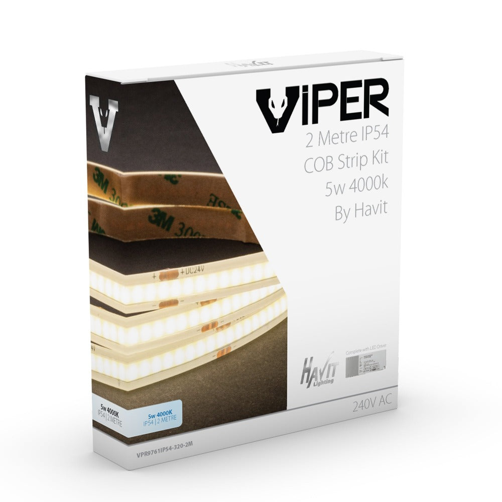 Buy LED Strip Lights Australia Viper LED Strip Light Kit 2M 5W 4000K - VPR9761IP54-320-2M