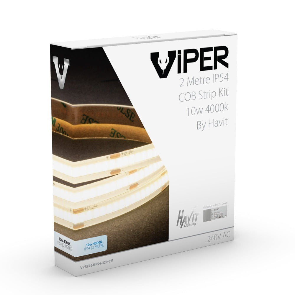 Buy LED Strip Lights Australia Viper LED Strip Light Kit 2M 10W 4000K - VPR9764IP54-320-2M