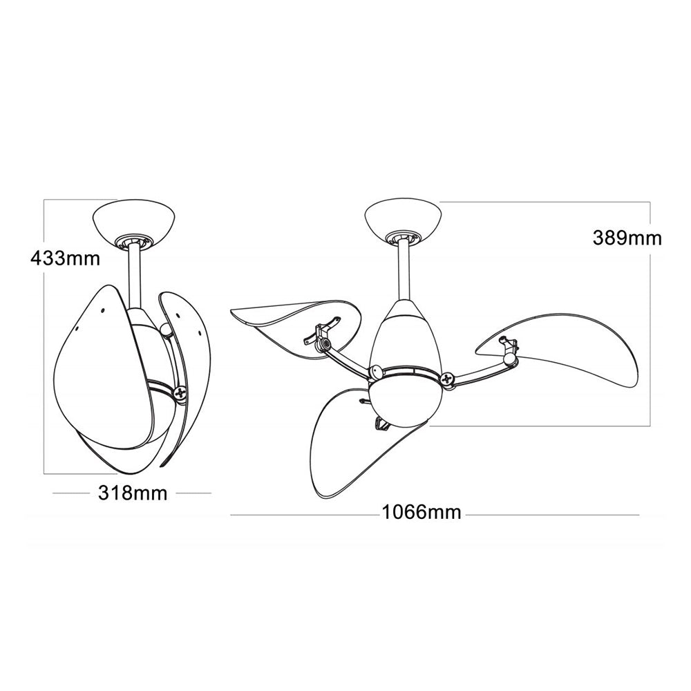 Buy DC Ceiling Fans With Light Australia Vampire 42" Retractable 3 Blade DC Remote Control Ceiling Fan with 15W LED Light Tricolour White Satin/Clear - MVA1043WSCR