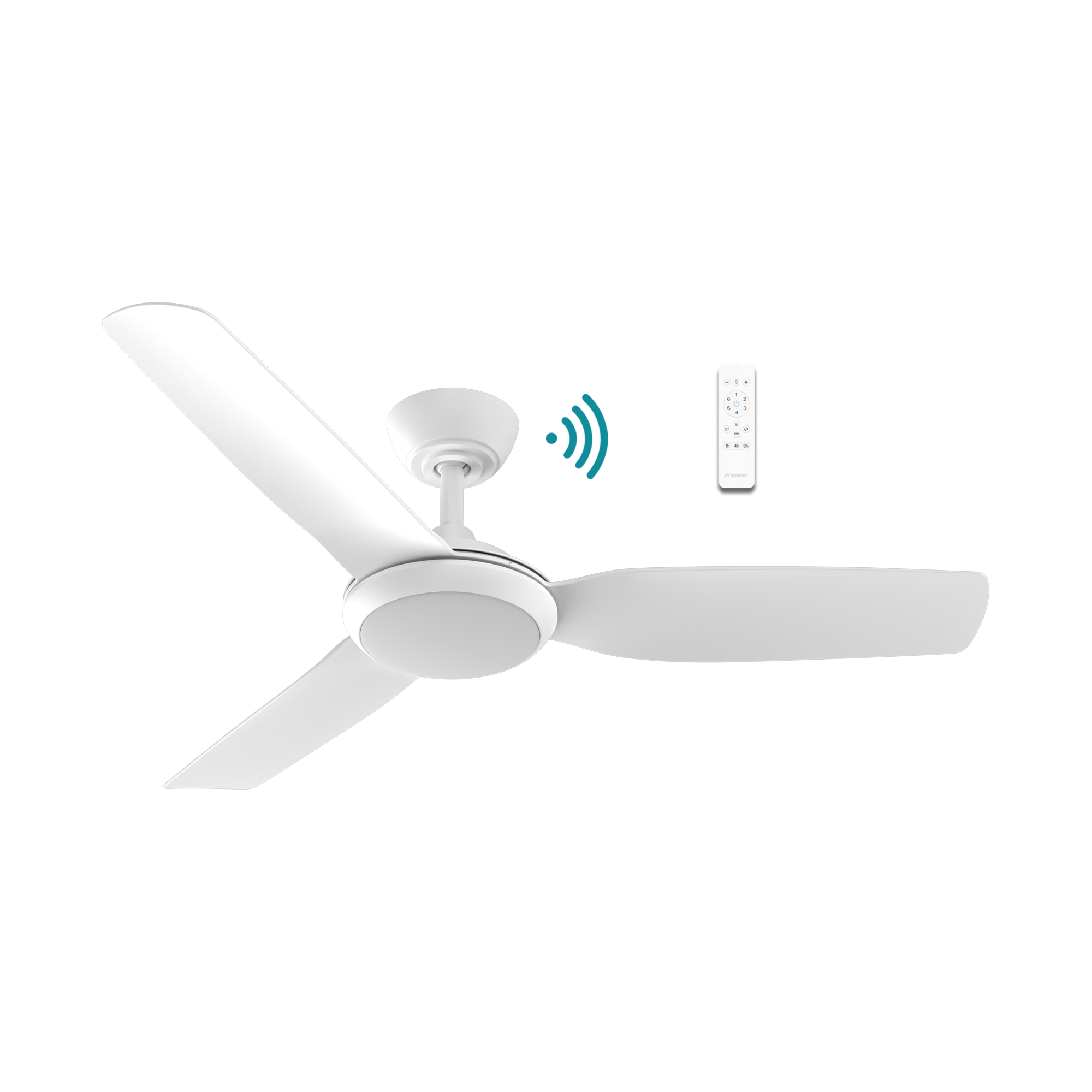Viper DC Ceiling Fan With LED Light 52" 3 Blade Matt White With WIFI Remote - MVDC1333W