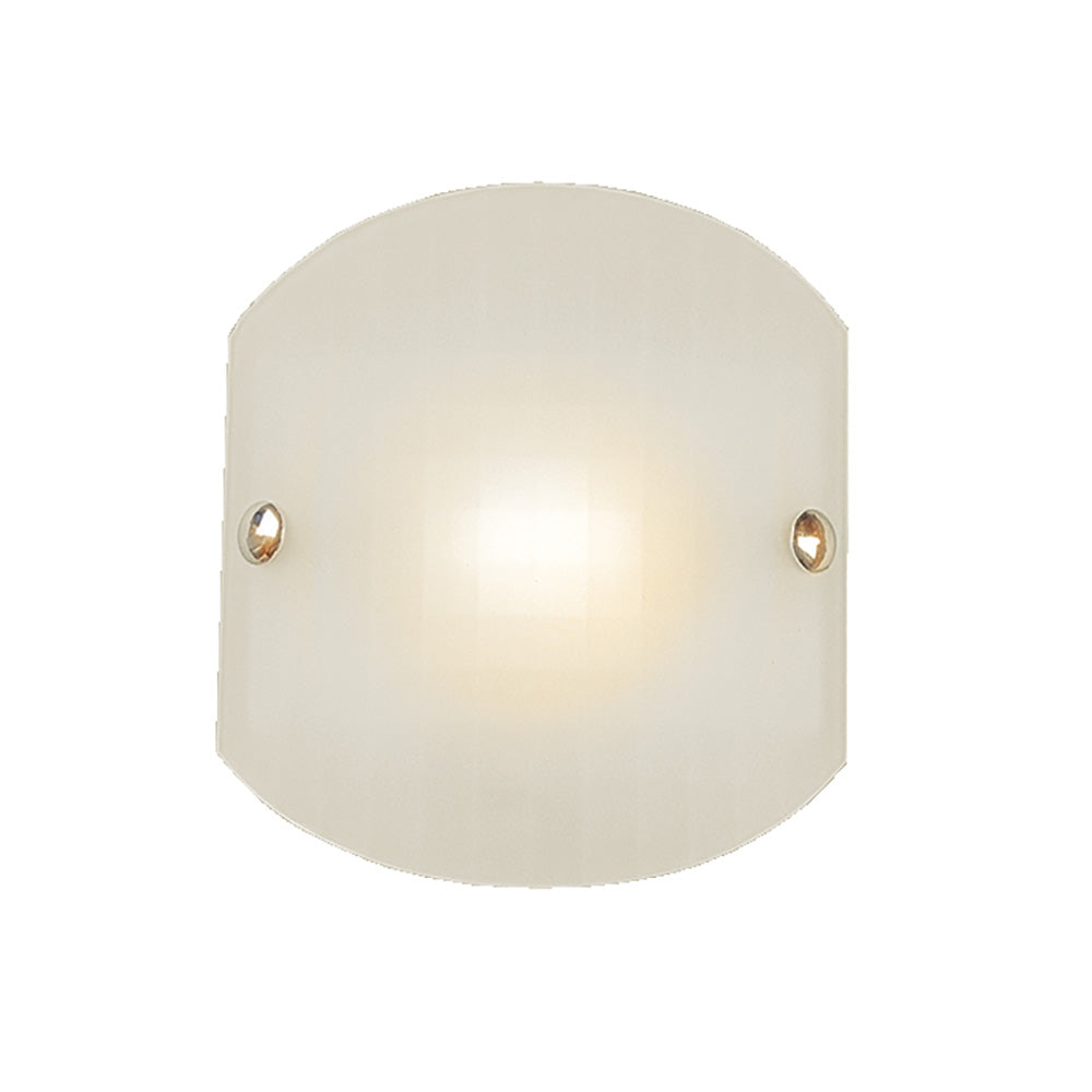 Buy Wall Sconce Australia Curved Wall Sconce White / Satin Chrome Glass - WL4046-MX