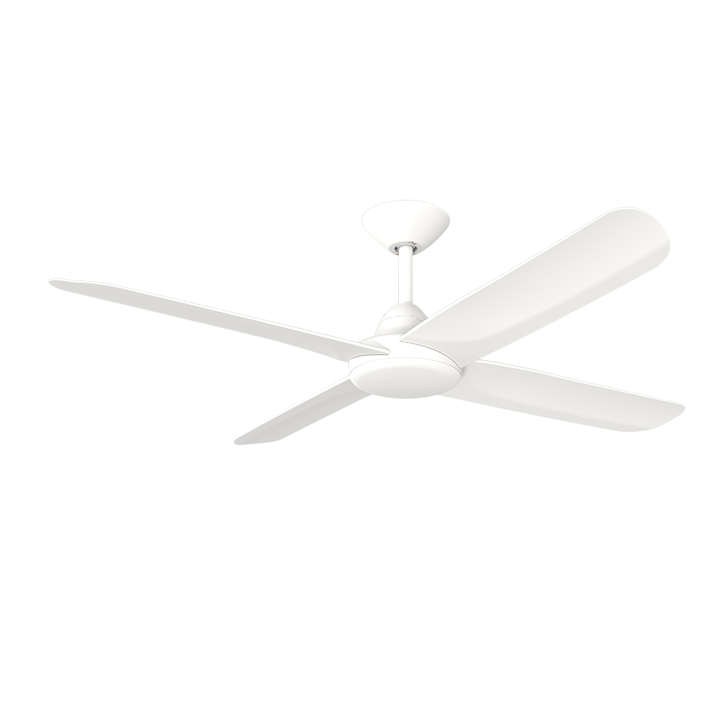 X-Over DC Ceiling Fan 52" 4 Blades Matt White With Wall Controll - XO304