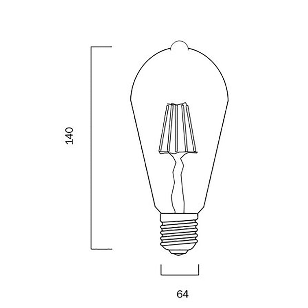 Buy LED Filament Globes Australia LED Filament Globe ES 240V 8W Clear Glass 5000K - GL F.PILT.8-CL85