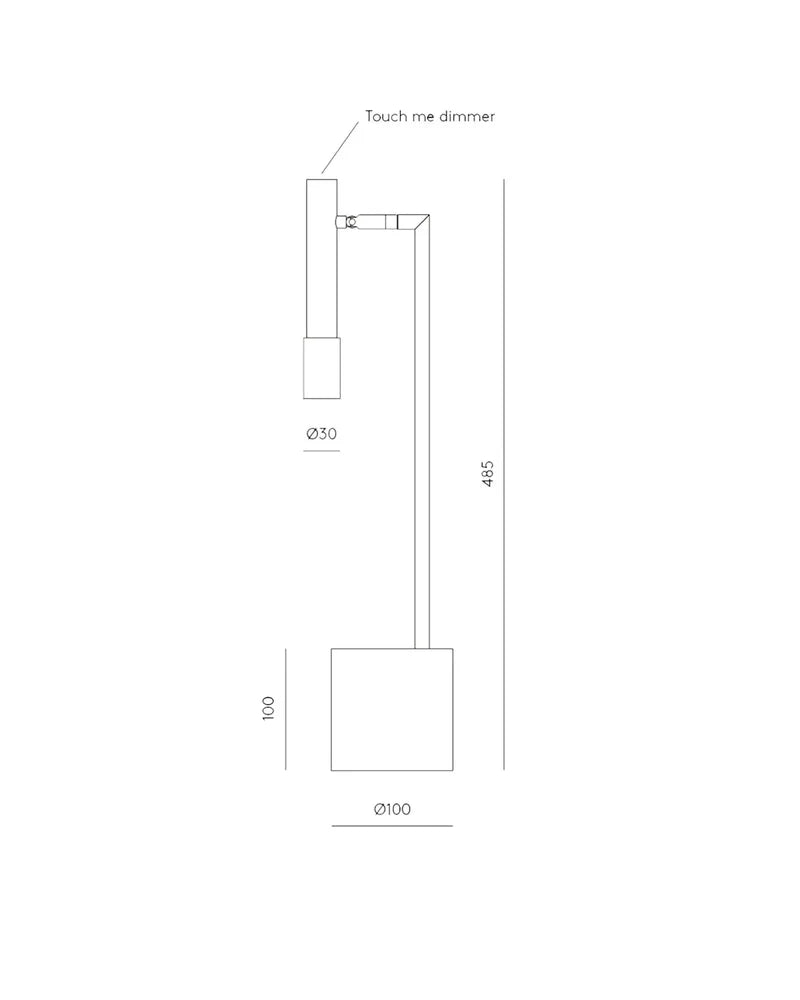 Ycro LED Table Lamp 7W 3000k Matte Black - ARO.S1297/NEG