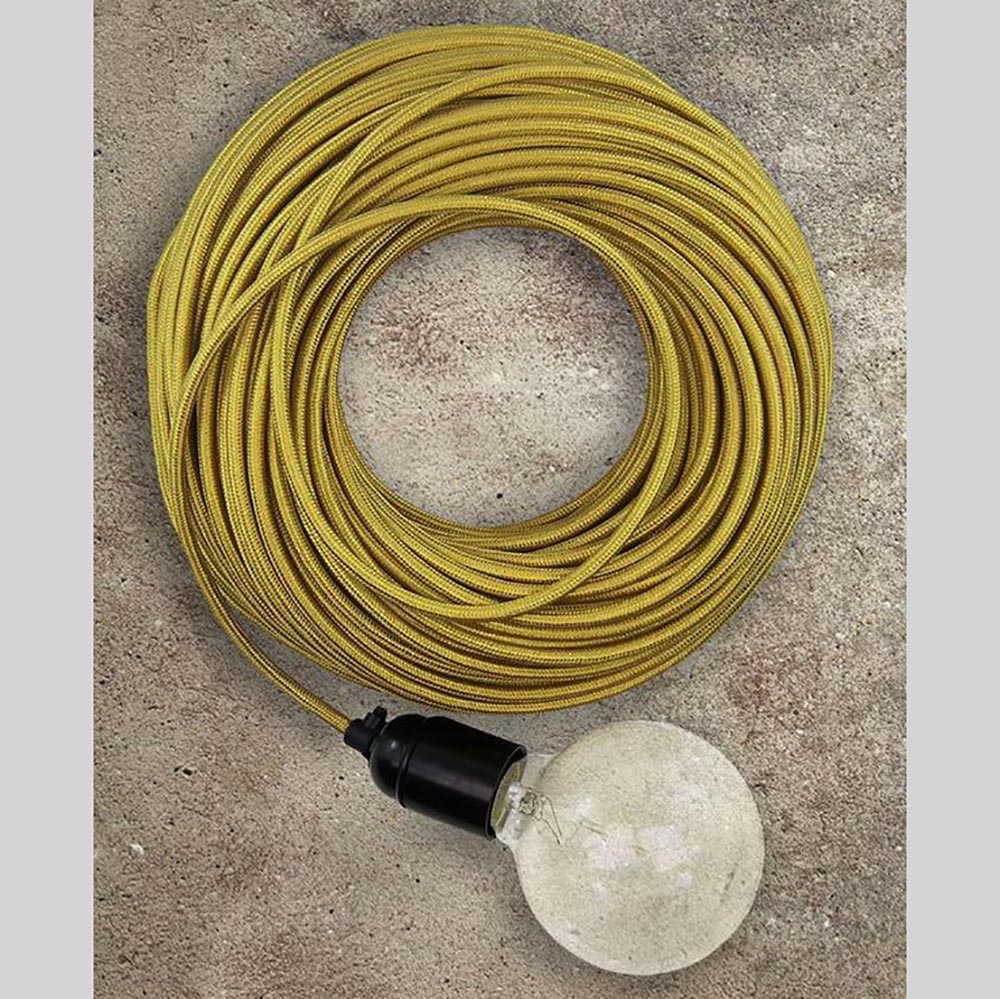 Electrical Cord Yellow Fabric - ZAF30225YL