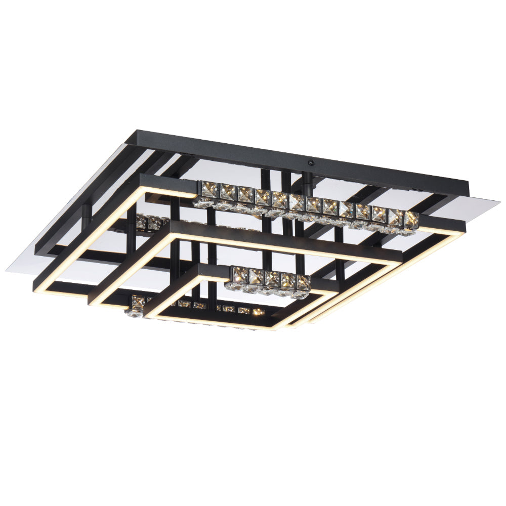 Zafra Semi Flush Mount Light 40W TRI Colour White - ZAFRA CTC54-BK