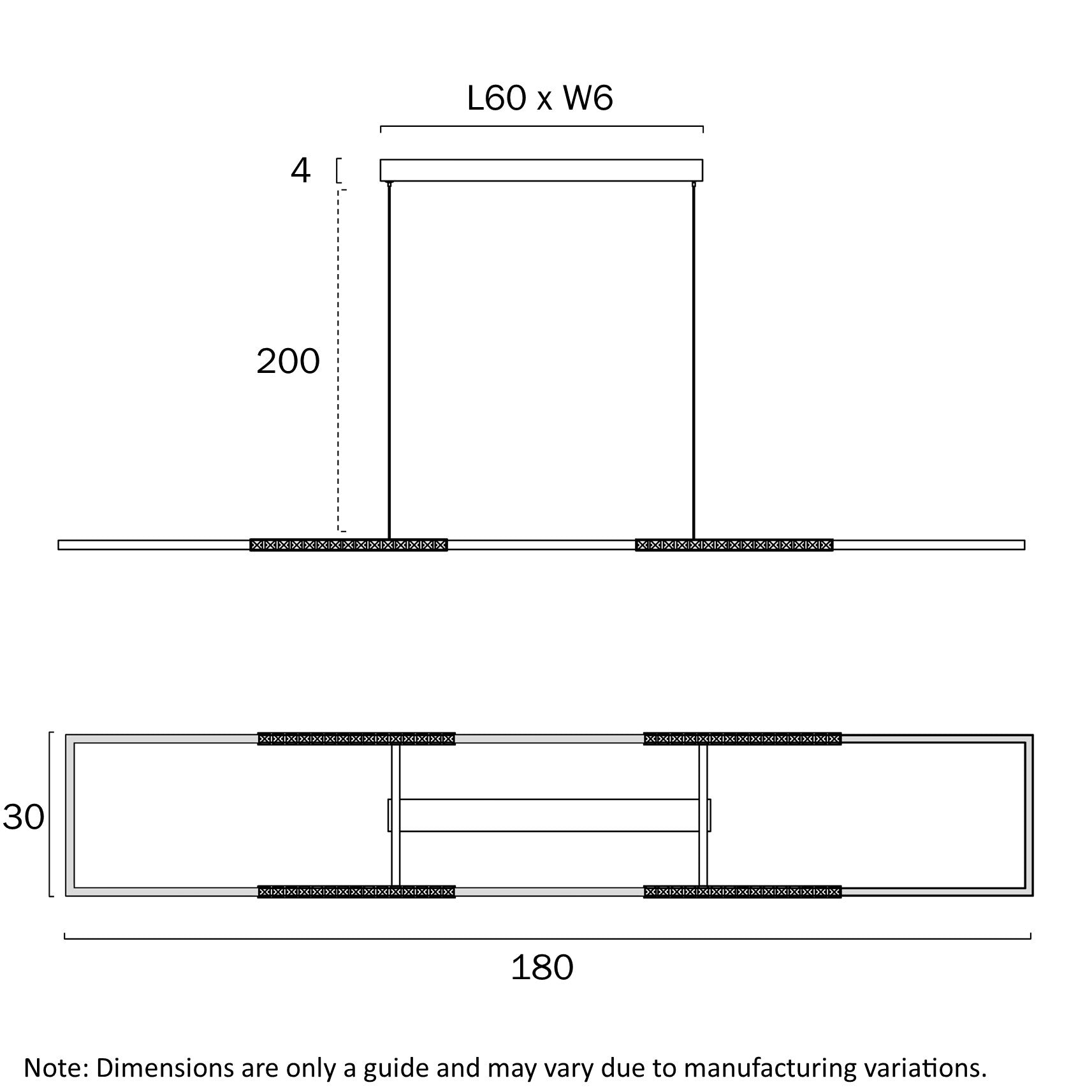 Zafra LED Rectangle Pendant Light 56W 3CCT Black - ZAFRA PER-BK