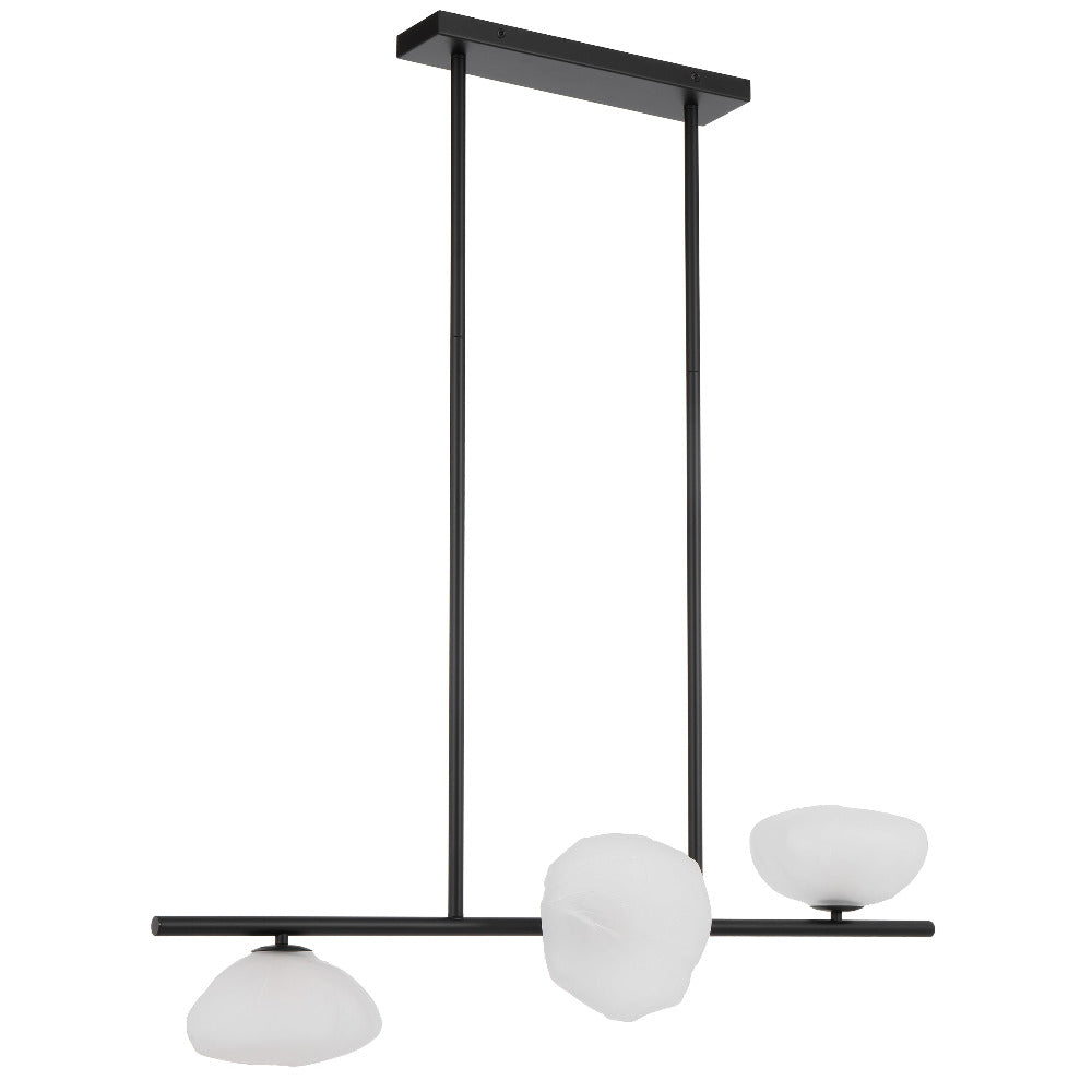 ZECCA Pendant 3 Lights Black / Frost - ZECCA PE3H-BKFR