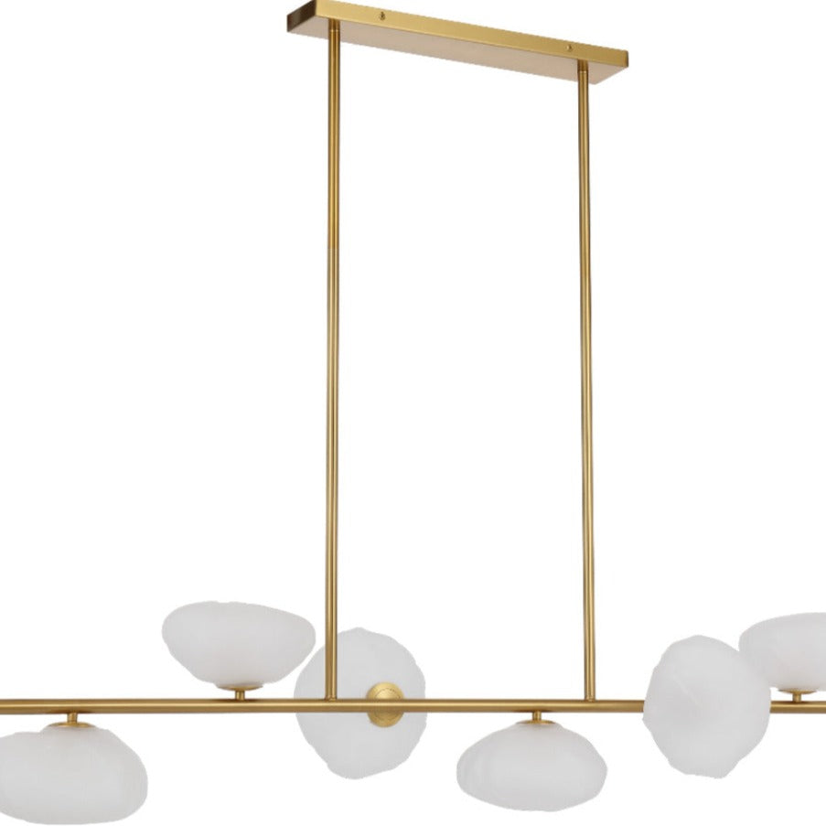 Buy Pendant Lights Australia ZECCA Pendant 6 Lights Antique Gold / Frost - ZECCA PE6-AGFR