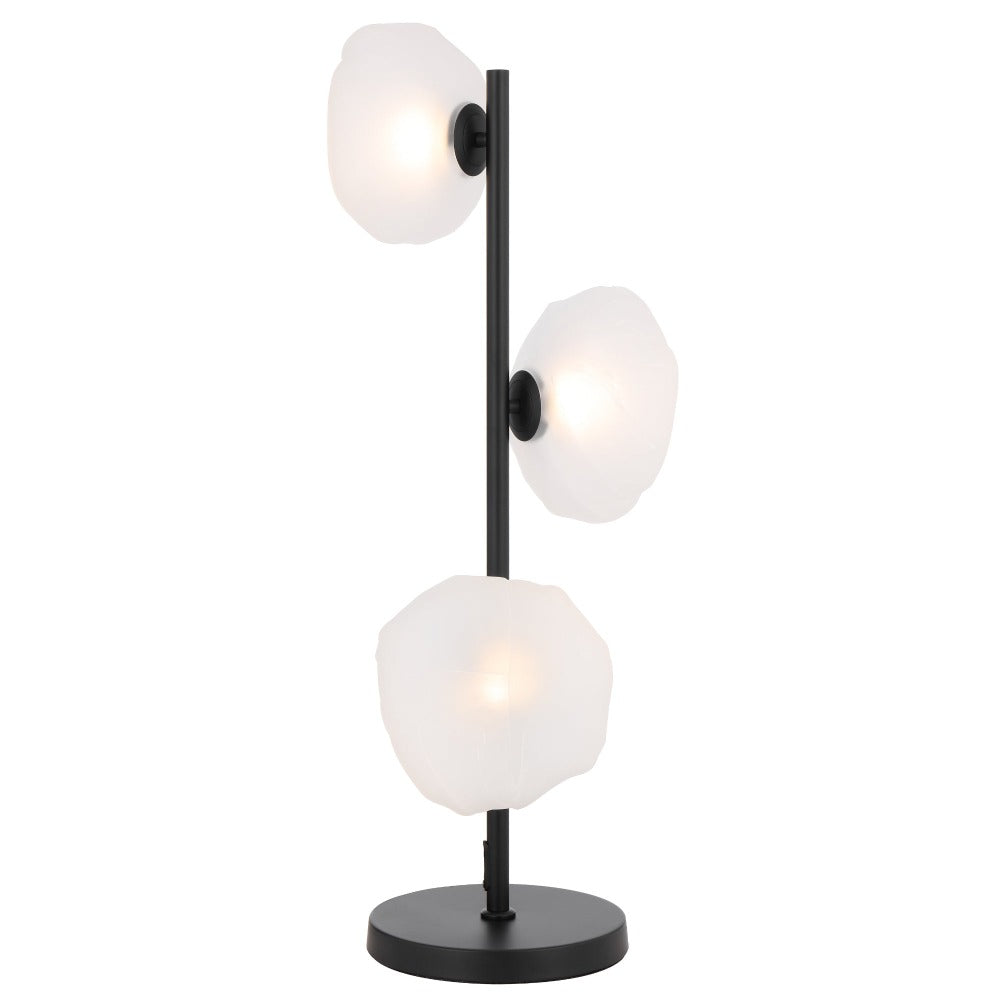 Buy Table Lamps Australia ZECCA 3 Lights Table Lamps Black / Frost - ZECCA TL3-BKFR