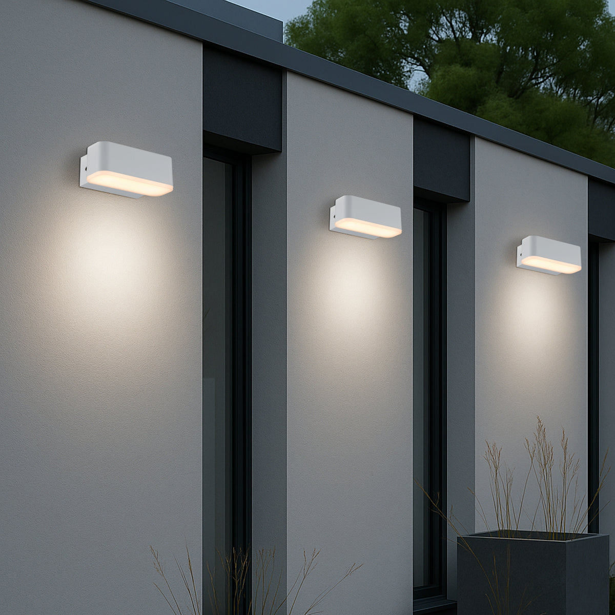Ziron LED 100mm Wall Light 3W Tri Colour White - ZIRON EX10-WH