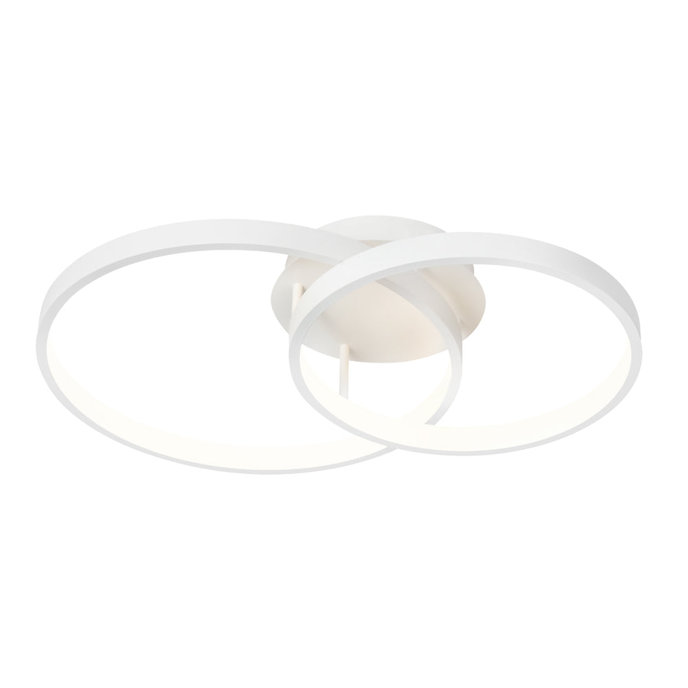 Zola Semi Flush Mount 2 Lights White - ZOLA2WHT