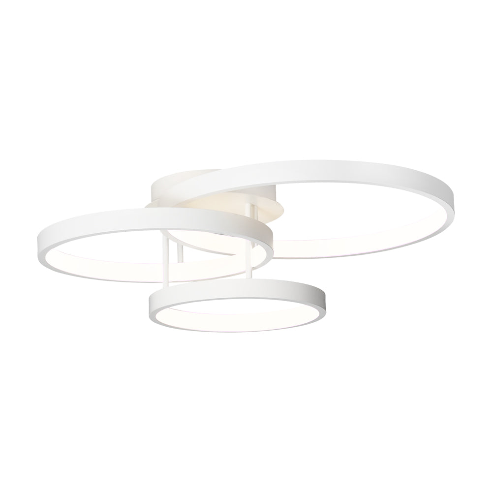 Zola Semi Flush Mount 3 Lights White - ZOLA3WHT