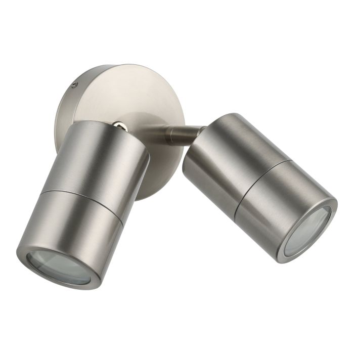 Fremantle Double Light LED Adjustable Light 5W 3CCT Stainless Steel & Clear - 206146