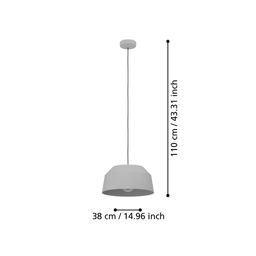 Buy Pendant Lights Australia CONTRISA Pendant Light W380mm Grey Steel - 900379N