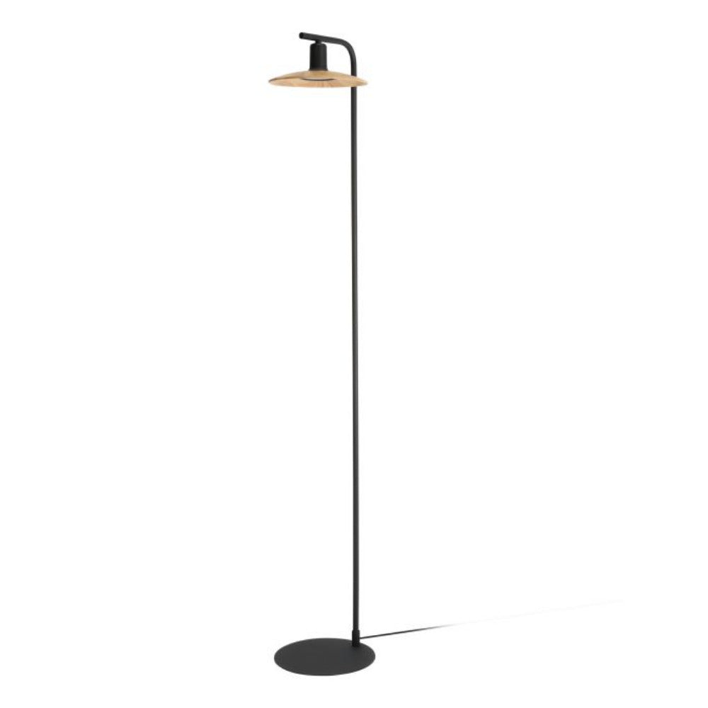 MAYAZES Floor Lamp Light Black Steel - 39914N