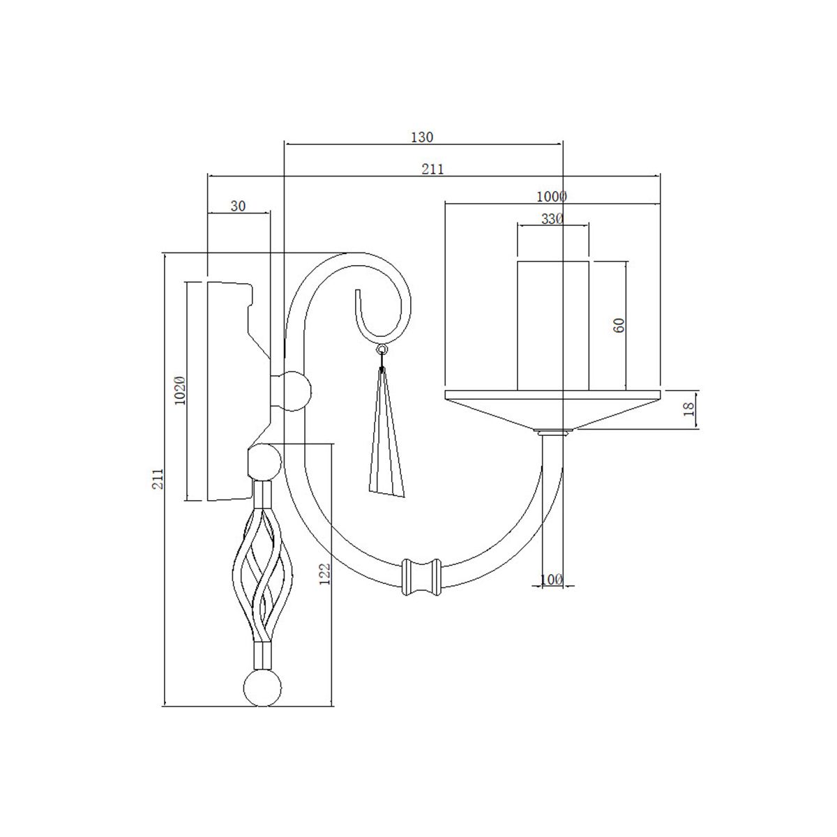 Aegean Wall Light Polished Nickel - AG1-POL-NICKEL