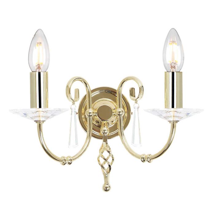 Aegean 2 Light Wall Light Polished Brass - AG2-POL-BRASS