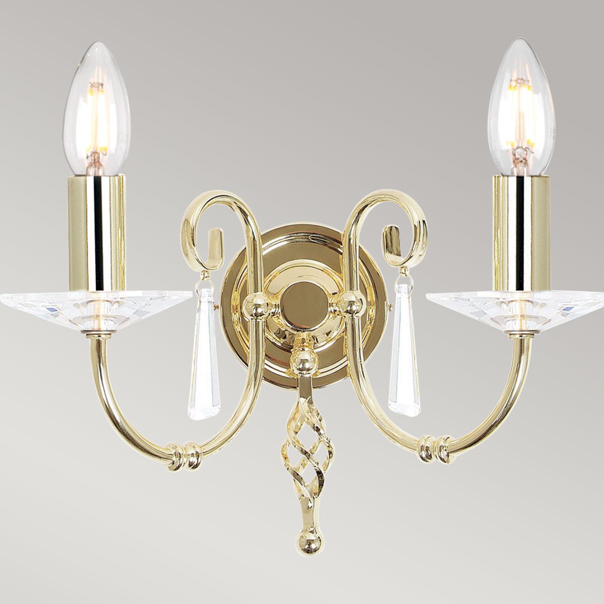 Aegean 2 Light Wall Light Polished Brass - AG2-POL-BRASS