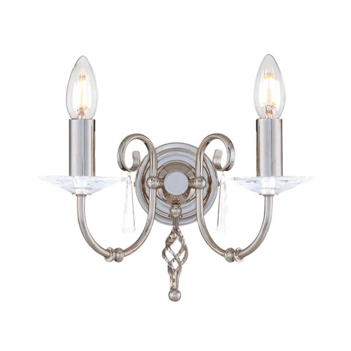 Aegean 2 Light Wall Light Polished Nickel - AG2-POL-NICKEL