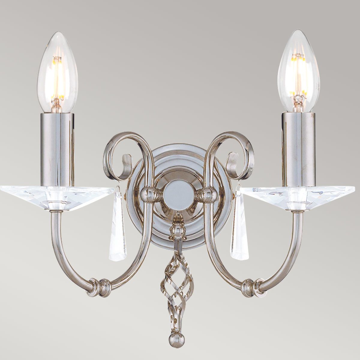 Aegean 2 Light Wall Light Polished Nickel - AG2-POL-NICKEL