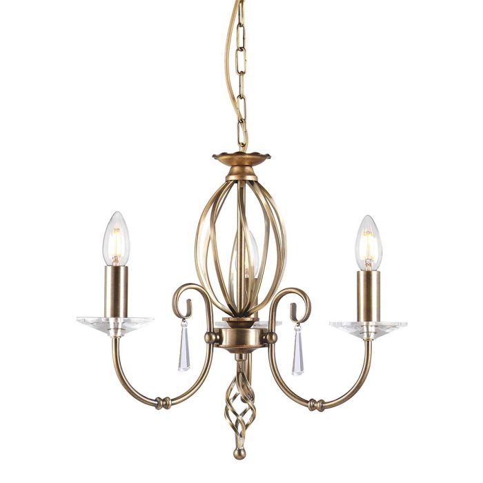 Aegean 3 Light Pendant Aged Brass - AG3-AGED-BRASS