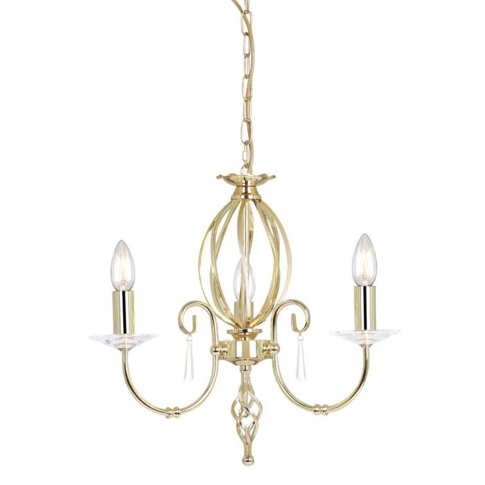 Aegean 3 Light Pendant Polished Brass - AG3-POL-BRASS