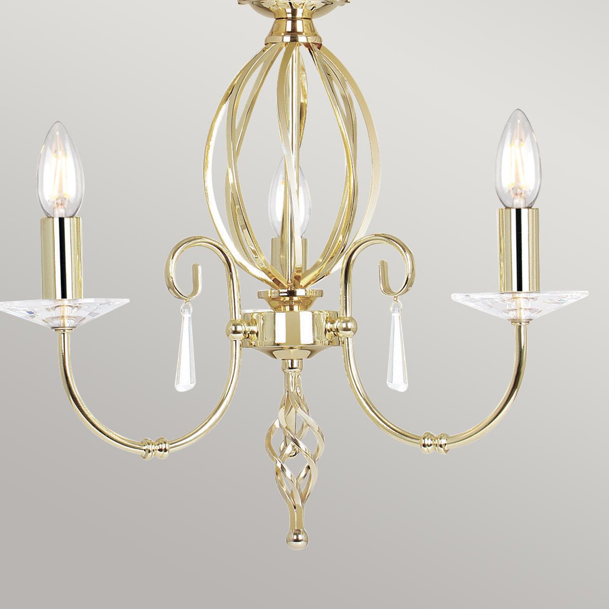 Aegean 3 Light Pendant Polished Brass - AG3-POL-BRASS