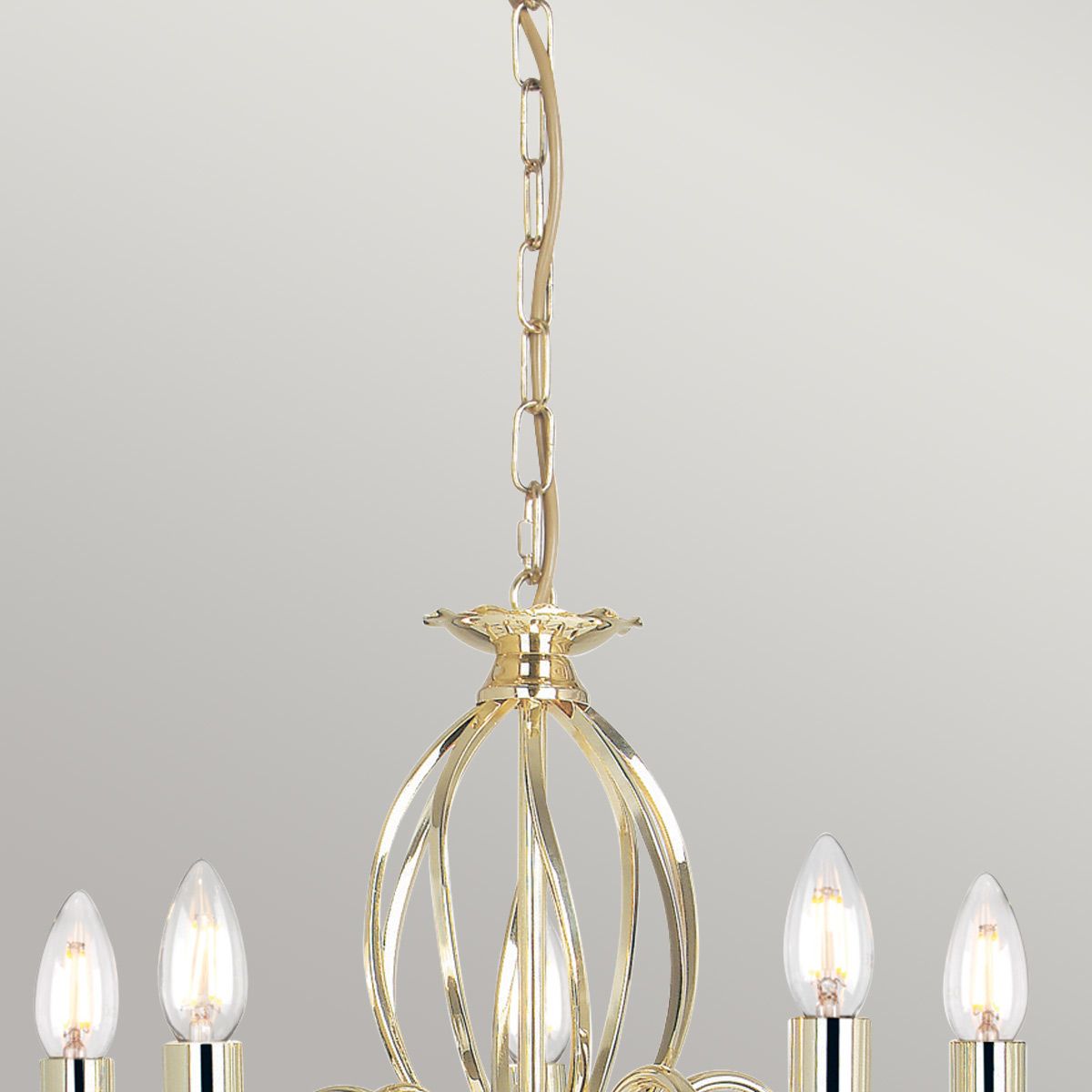 Aegean 5 Light Pendant Polished Brass - AG5-POL-BRASS