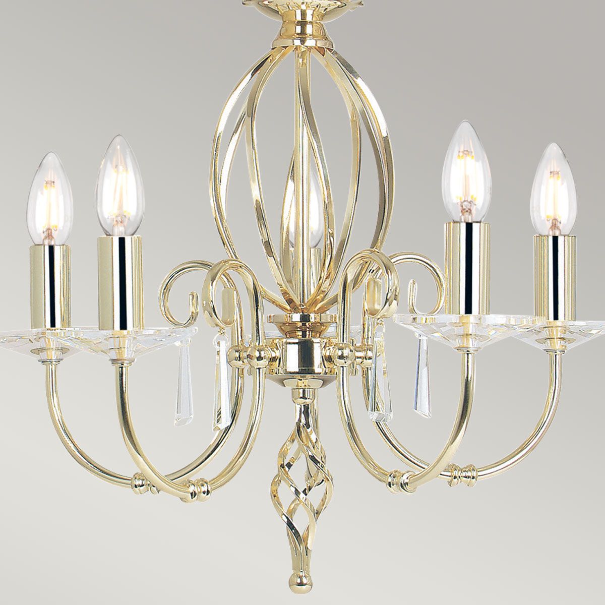 Aegean 5 Light Pendant Polished Brass - AG5-POL-BRASS