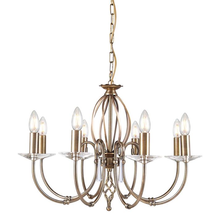 Aegean 8 Light Pendant Aged Brass - AG8-AGED-BRASS