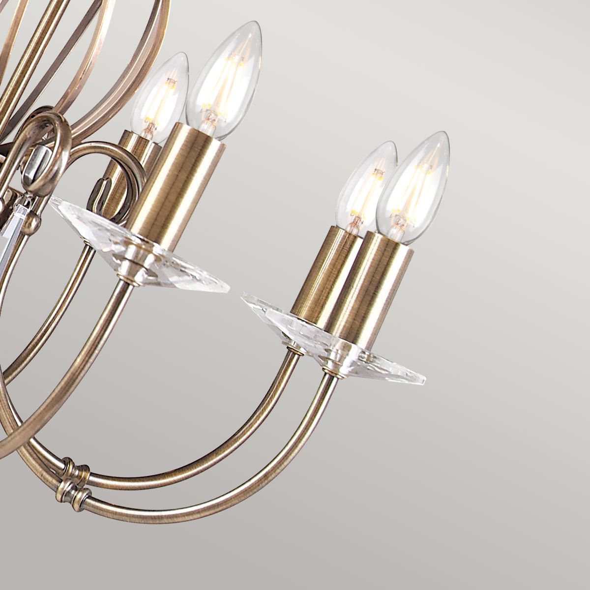 Aegean 8 Light Pendant Aged Brass - AG8-AGED-BRASS