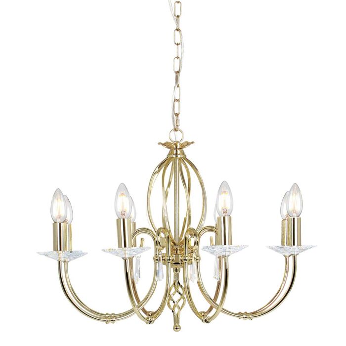 Aegean 8 Light Pendant Polished Brass - AG8-POL-BRASS