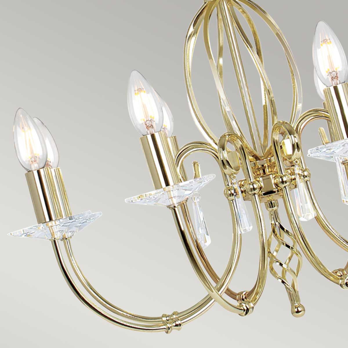 Aegean 8 Light Pendant Polished Brass - AG8-POL-BRASS