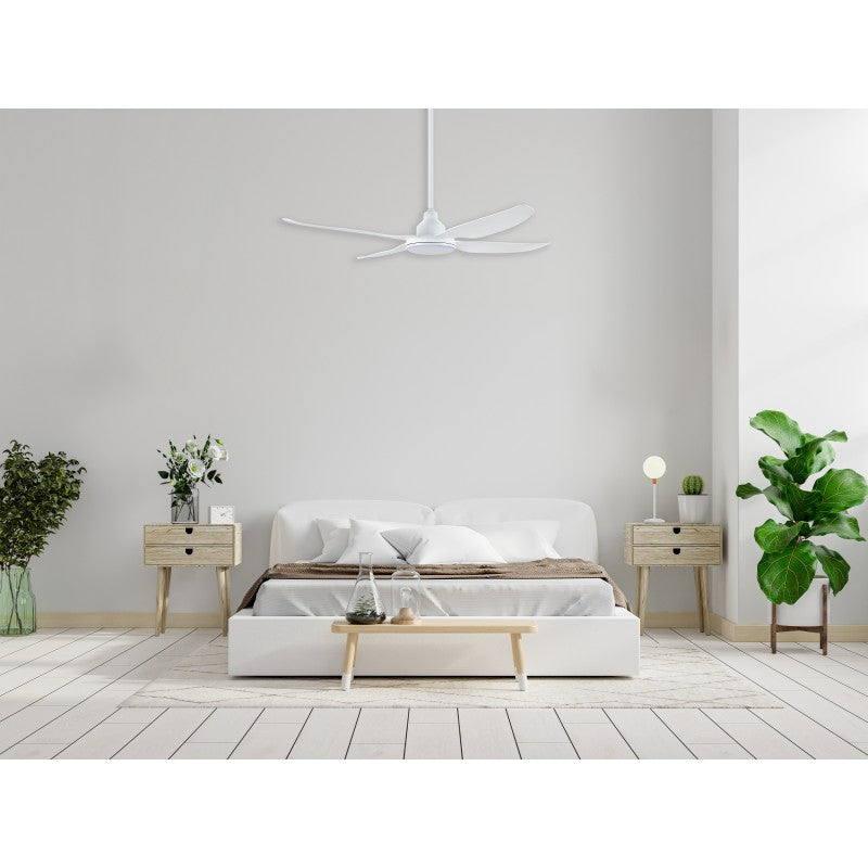 Alaska DC Ceiling Fan 52" White With CCT LED Light And Remote - ALA1304WH-L