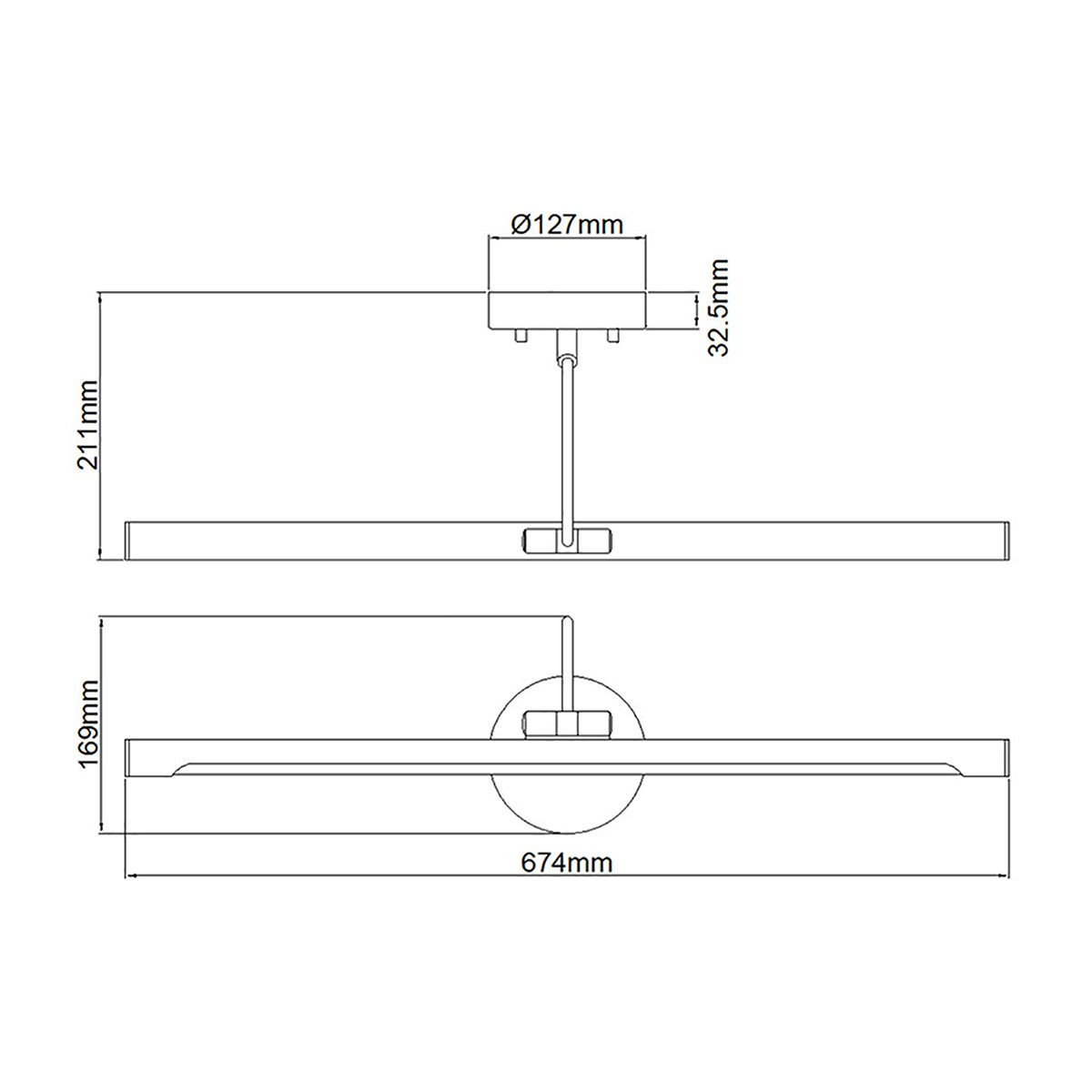 Alton Large LED Picture Light Brushed Brass - ALTON-PL-L-BB