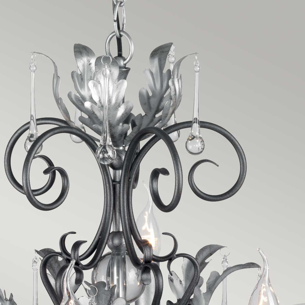 Amarilli 10 Light Pendant Black & Silver - AML10-BLK-SILVER