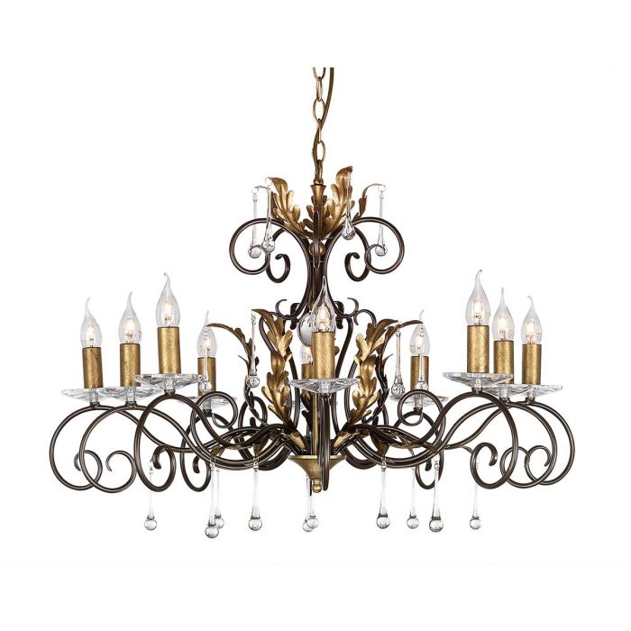 Amarilli 10 Light Pendant Bronze & Gold - AML10-BRONZE