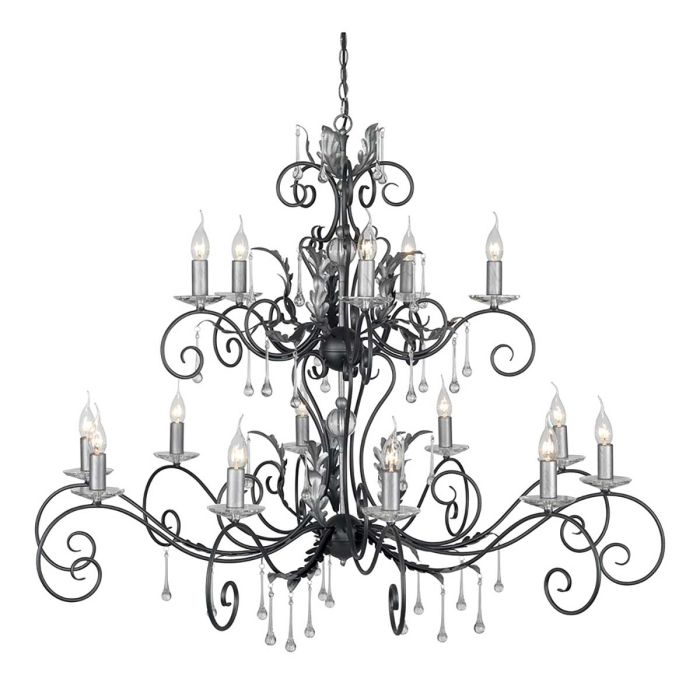 Amarilli 15 Light Pendant Black & Silver - AML15-BLK-SILVER