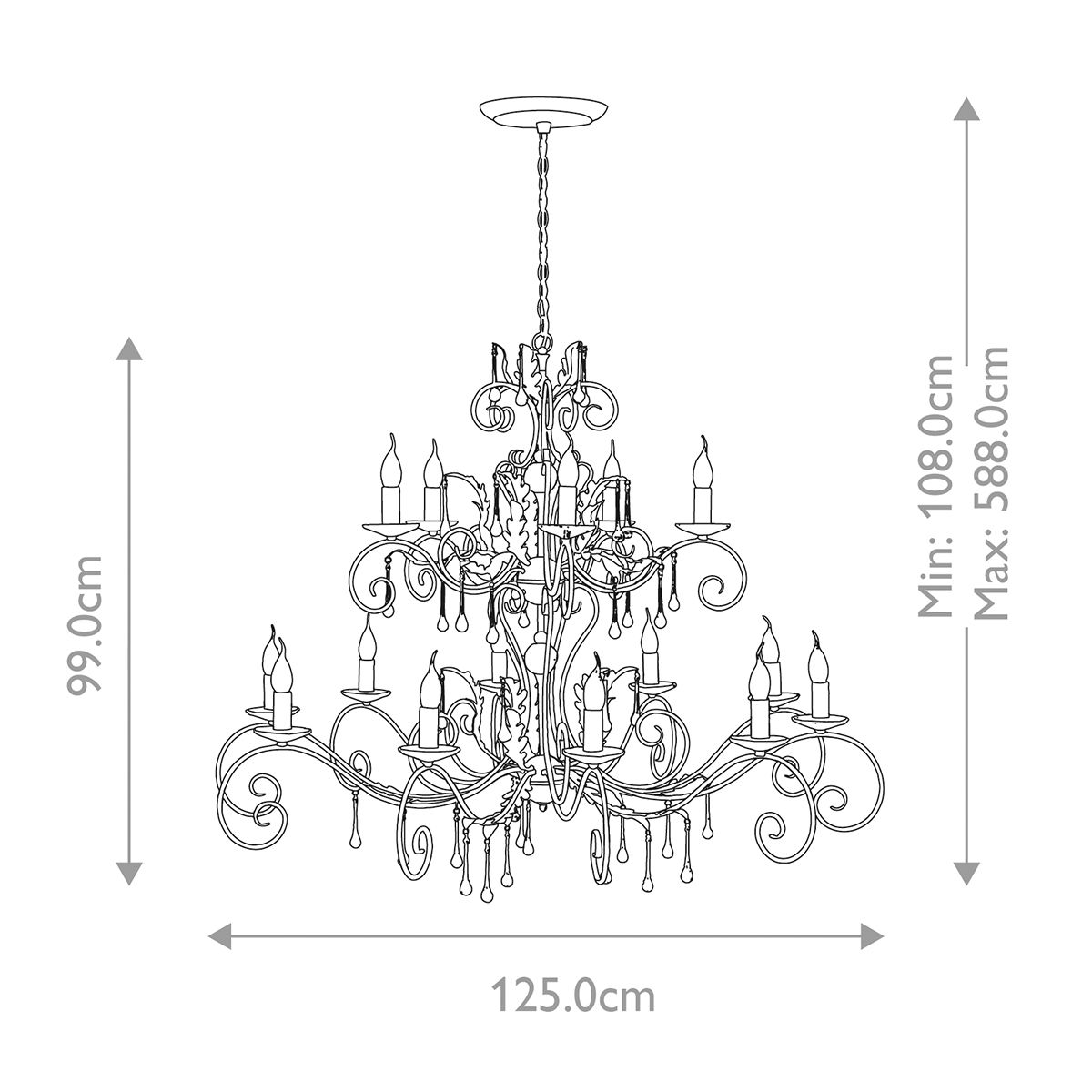 Amarilli 15 Light Pendant Bronze & Gold - AML15-BRONZE